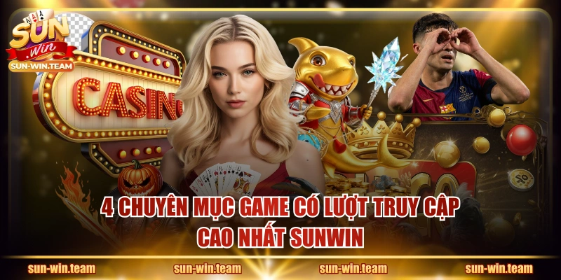 4 chuyên mục game có lượt truy cập cao nhất SUNWIN