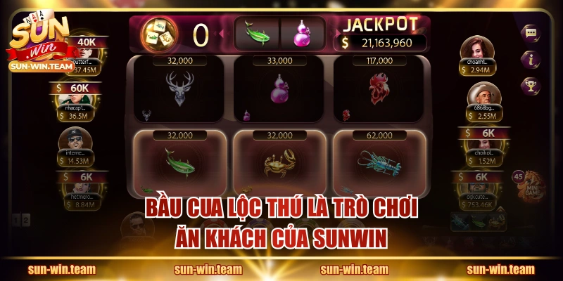 Bầu Cua Lộc Thú là trò chơi ăn khách của SUNWIN