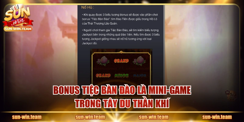 Bonus Tiệc Bàn Đào là mini-game trong Tây Du Thần Khí