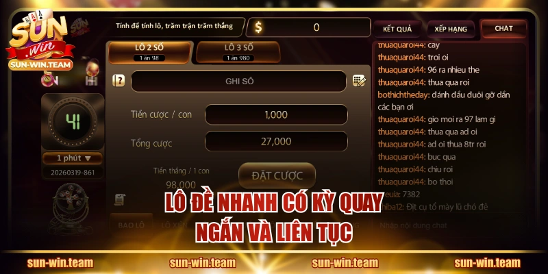 Lô Đề Nhanh có kỳ quay ngắn và liên tục