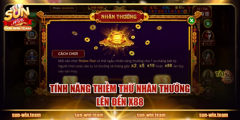 Tính năng Thiềm Thừ nhân thưởng lên đến x88